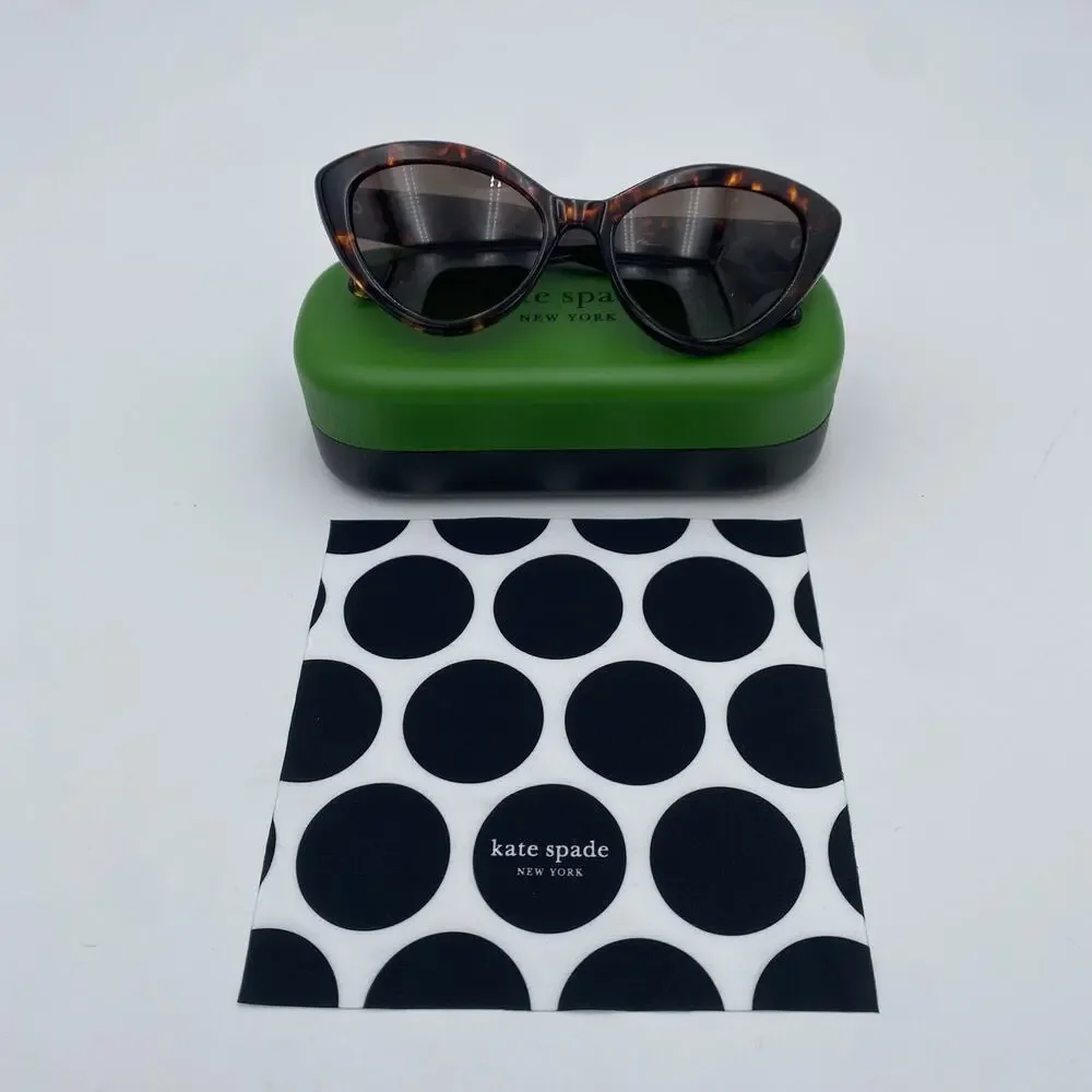 Kate Spade Sunglasses Cat Eye Havana Tortoise Shell Frame JUNI/G/S 0086 HA